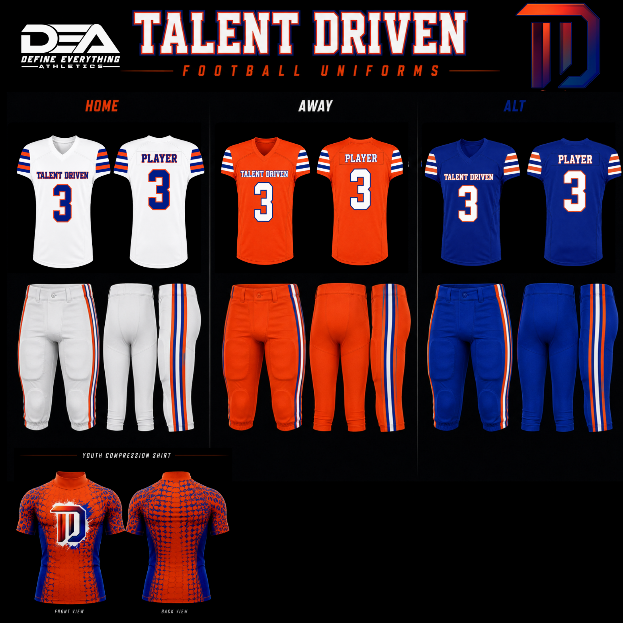 10U Talent Driven Uniforms Only